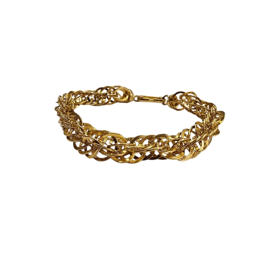 Gold Tone Hollow Bracelet